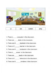 English Worksheet: A/An Some/Any
