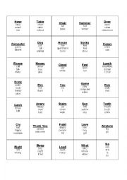 English Worksheet: Taboo game