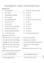 English Worksheet: Present Simple of 