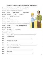 English Worksheet: Present simple of 