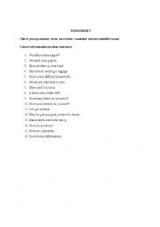 English Worksheet: Error Correction