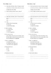 English Worksheet: Quiz to a movie This is Britain - Food