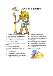 English Worksheet: egyptian crossword puzzle