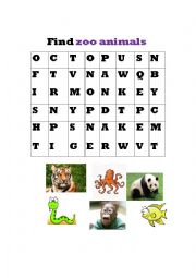English Worksheet: Welcome to the Zoo