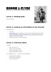English Worksheet: Internet task: Bonnie and Clyde
