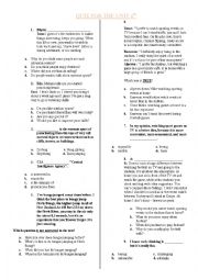 English Worksheet:  TEOG Quiz 2 (Unit 6 