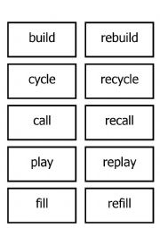 English Worksheet: prefixis