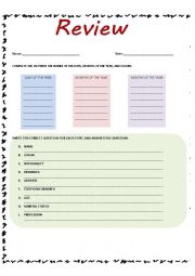 English Worksheet: Review