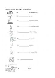 English Worksheet: CLASSROOM OBJECTS 