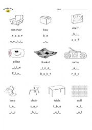 English Worksheet: room