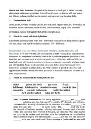 English Worksheet: Hotels