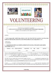 English Worksheet: Teens and Volunteering - Key is provided