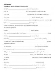 English Worksheet: PASSIVE VOICE