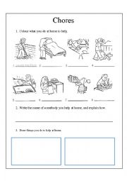 English Worksheet: Chores