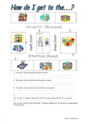 English Worksheet: asking the way