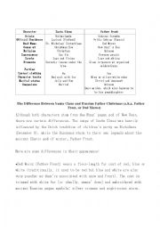 English Worksheet: Santa vs Father Frost - Speaking Activity