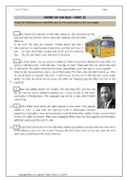 English Worksheet: Rosa Parks 