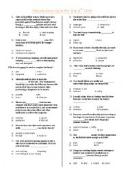 English Worksheet:  TEOG Quiz 3 (Unit 6 