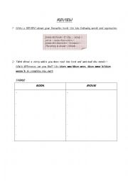 English Worksheet: YOUR FAVOURITE BOOK