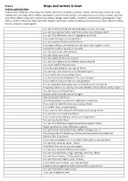 English Worksheet: Shops and services 