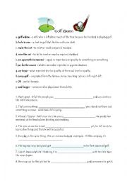 English Worksheet: GOLF IDIOMS