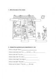 Parts of the house and prepositions in / on