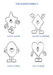 English Worksheet: The Shapes Family 2