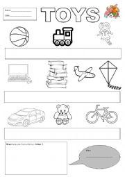 English Worksheet: Toys