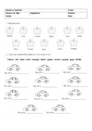 English Worksheet: colours