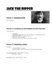 English Worksheet: Internet task: Jack the Ripper