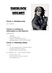 English Worksheet: Internet task: Sherlock Holmes