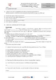 English Worksheet: listening Gap Year