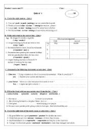 English Worksheet: quiz 1 infinitive gerund