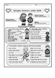 English Worksheet: Future with WILL