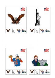 English Worksheet: Happy families USA card