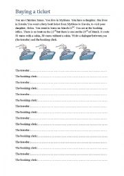 English Worksheet: Buying a ticket