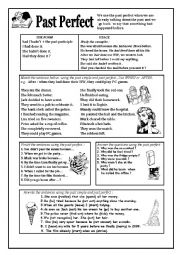 English Worksheet: past perfect