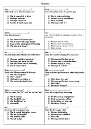 English Worksheet: wh questions for eight classes 