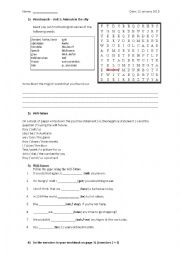English Worksheet: Acionsheet Animals in the City