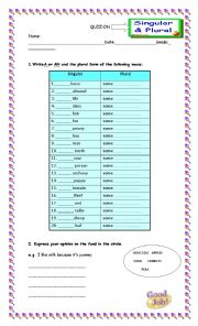 English Worksheet: QUIZ ON FOOD