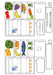 English Worksheet: Whats in my fridge? Find the seven differences