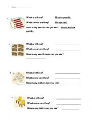 English Worksheet: What are these? Classroom Objects