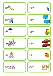 English Worksheet: speaking cards demonstratives this that these those