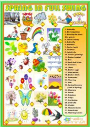 English Worksheet: Spring in full swing: matching