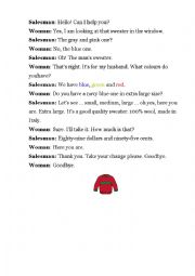 English Worksheet: Dialogue 