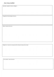 English Worksheet: Short Story Scaffold