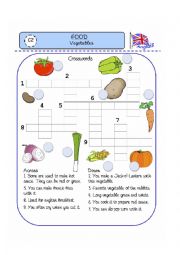 English Worksheet: Vegetables