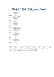 English Worksheet: Double puzzle. Write words correctly and read the phrase (section 5) SPOTLIGHT 4 Module 1 Unit 2