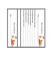 English Worksheet: Secret Santa Questionaire
