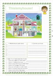English Worksheet: This is my HOUSE